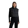 A black down jacket with a thick and warm vest on display by a model Item Picture